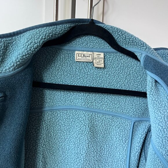 Share L.L.Bean Women's Teal Blue Fleece Polartec Classic Sweater Jacket - Picture 7 of 7